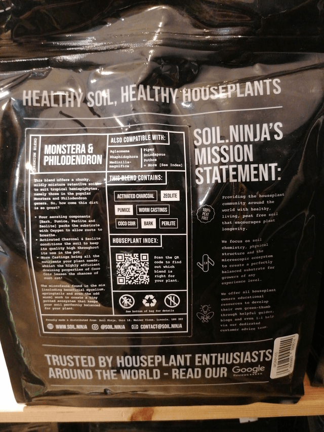 Soil Ninja, monstera/philodendron soil blend 