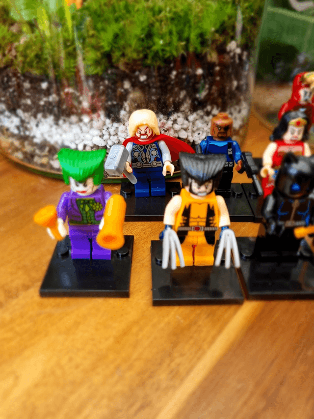 Terrarium kit with lego figure